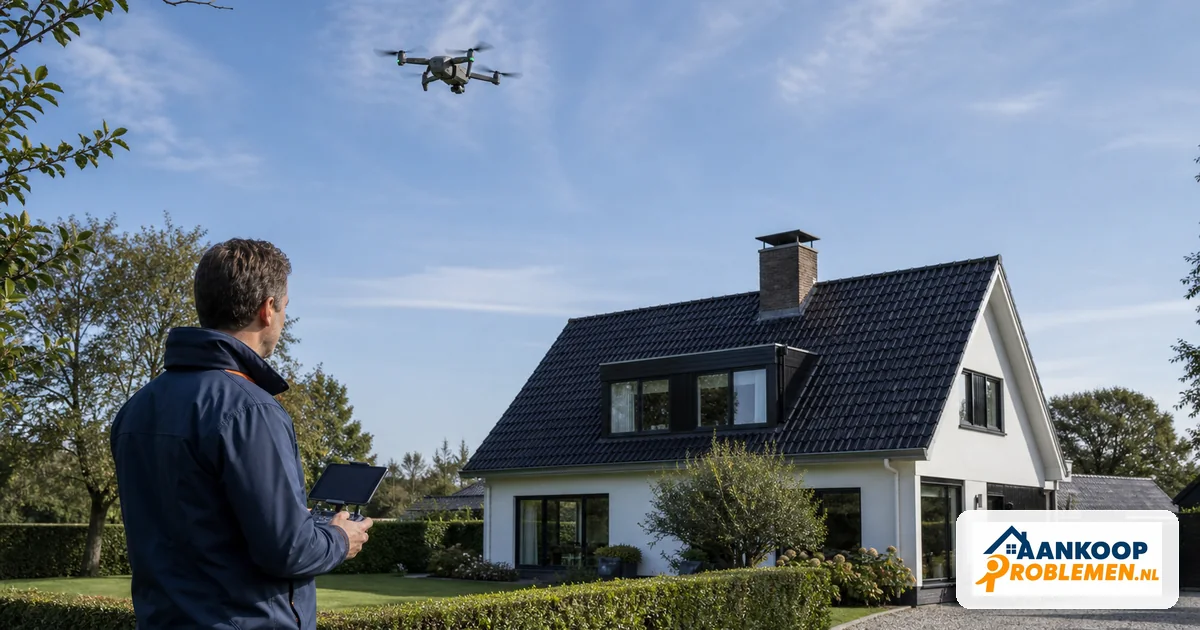Luchtopnamen door drone bij aankoopproblemen